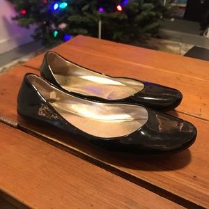 Worn once black patent flats